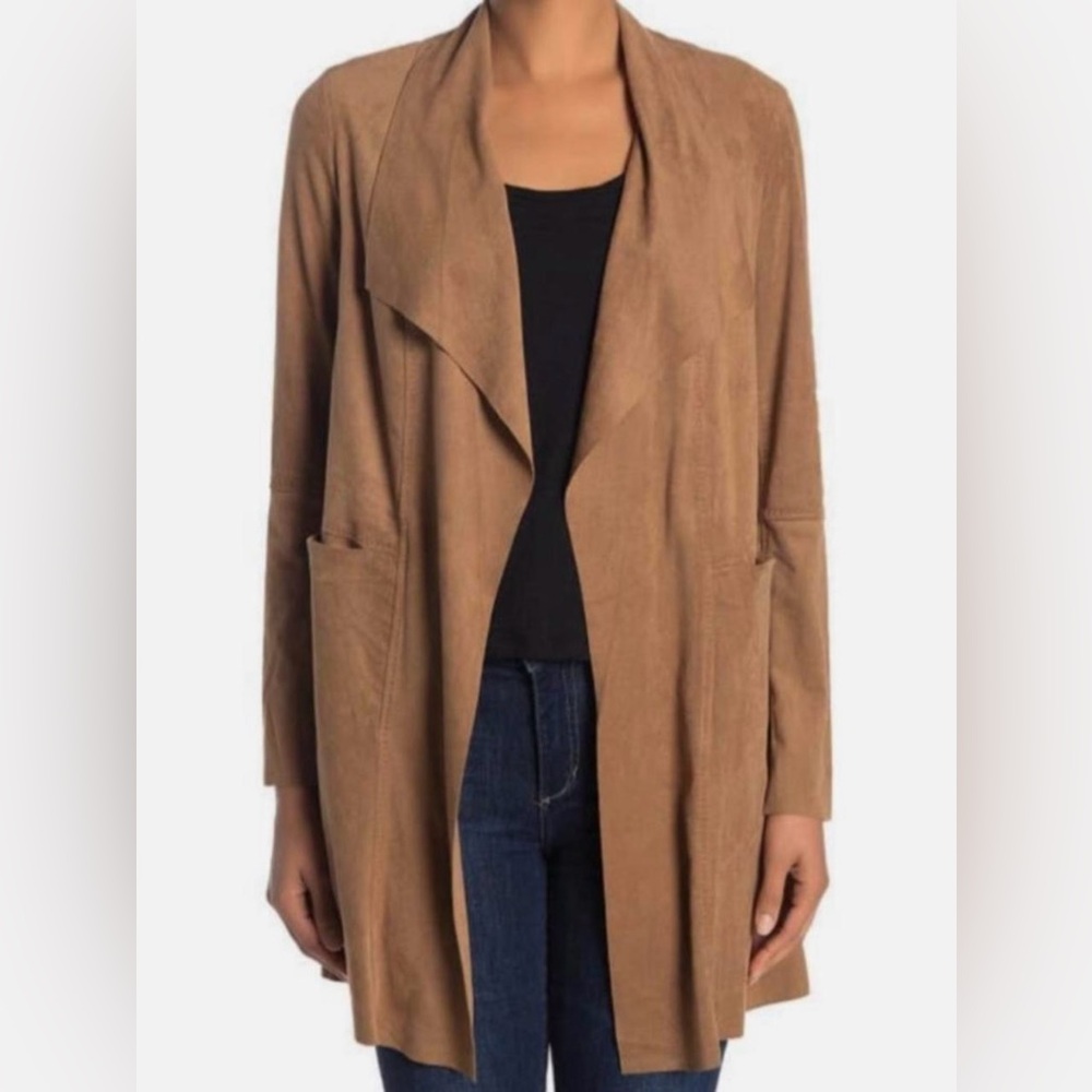 NWT! Women's‎ Max Studio London Faux Suede Cardigan Jacket Small Pockets Classy